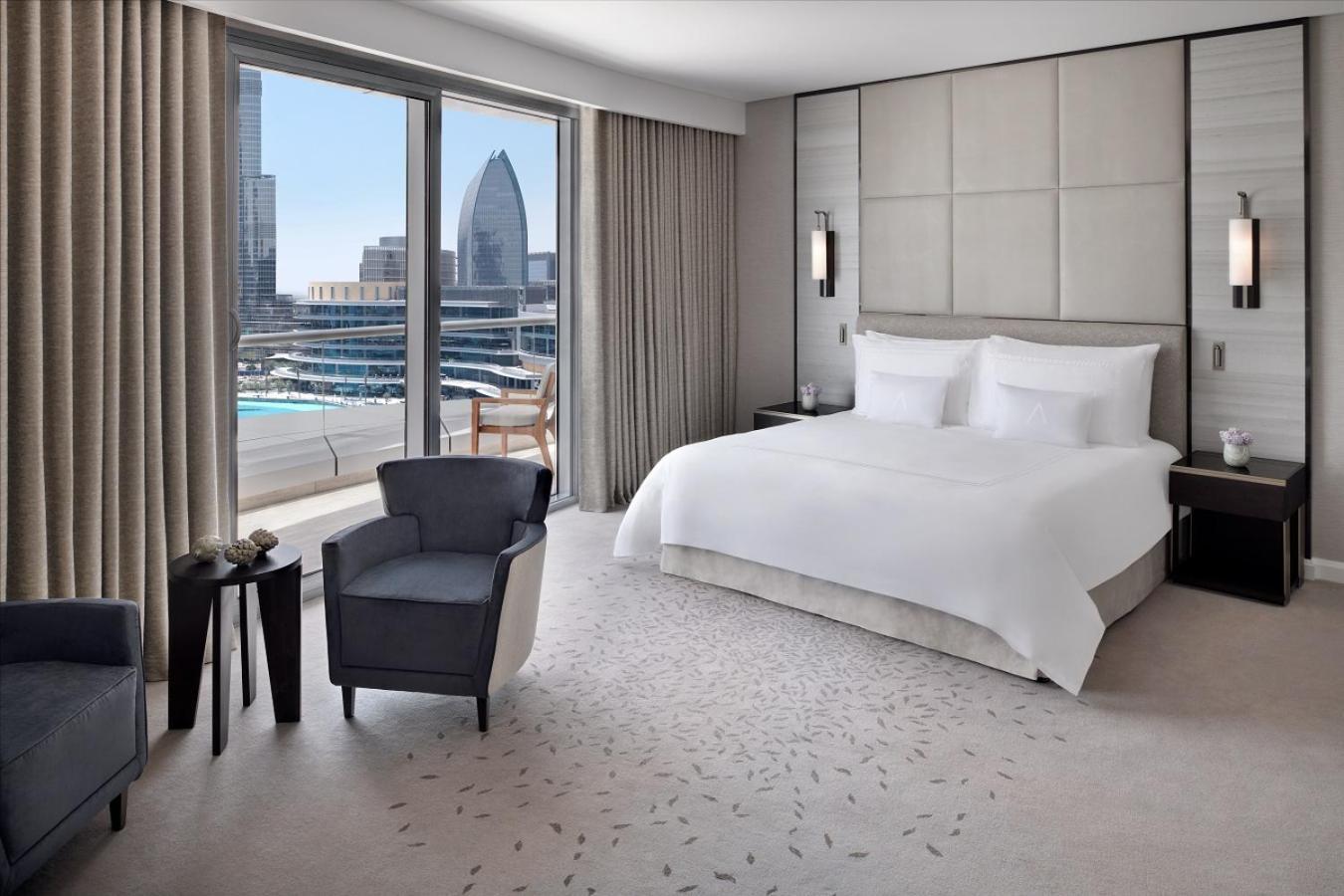 Отель Address Downtown Дубай Экстерьер фото A bedroom at the Four Seasons Hotel